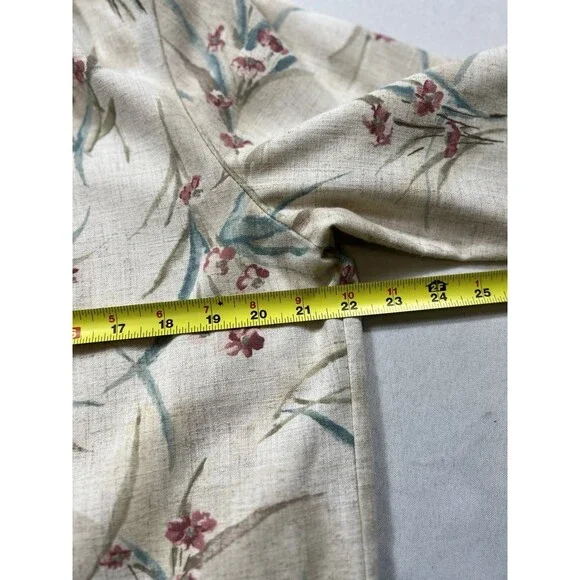 Vintage 80s Made In USA Joanna Floral Blazer Multicolor Medium - Picture 6 of 10